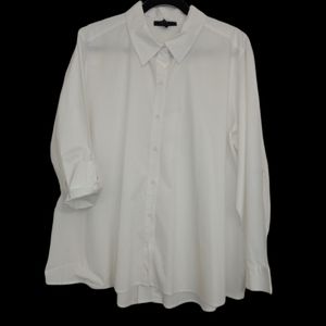 Style and Co oversized white button down shirt xl